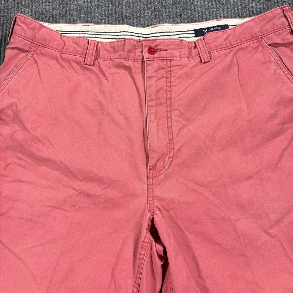 Cremieux Chino Shorts Mens Size 40 Pink Classics Cotton Flat Front